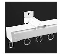 Heavy Du Système de rail pour porte coulissante de plafond de 2,4 m - Rail unique pour une utilisation en intérieur/extérieur, parfait pour les portes lourdes (blanc, 2,44 m)