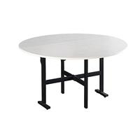 Heavy Du Table de cuisine pliante ronde avec roulettes pour économiser de l'espace pour la maison, le restaurant, l'entrepôt (1)