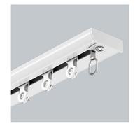 Heavy Du Track System Rails de plafond de 2,6 m pour cloisons de séparation de pièce, tringles blanches pour salon et chambre à coucher, facile à installer