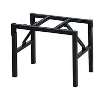 Heavy-Duty Adjustable Metal Table Legs - Foldable Industrial Workbench Supports for DIY Furniture & Home Improvement