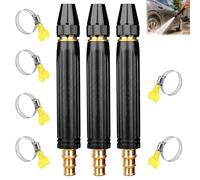 Heavy Duty Adjustable Twist Hose Nozzle Jet Sweeper Nozzle, High Pressure Hose Nozzle Heavy Duty, Adjustable Nozzles Jet Sweeper, High-Pressure Car Wash Water Gun (B 3Sets)