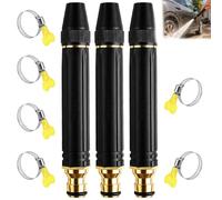 Heavy Duty Adjustable Twist Hose Nozzle Jet Sweeper Nozzle, High Pressure Hose Nozzle Heavy Duty, Adjustable Nozzles Jet Sweeper, High-Pressure Car Wash Water Gun (A 3Sets)