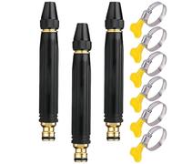 heavy duty adjustable twist hose nozzle jet sweeper nozzle with 3 Spray Modes, Garden Hose Pressure Booster for Car Wash, Pet Bathing And Plant watering (3Pcs)