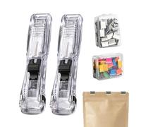 Heavy Duty Binder Clamp Stapler - Paper Clip Dispenser | Ergonomic Push Stapler with Smooth 2 Pieces Stationery Set for Teachers Students Accountants Writers Classroom Home Dorm Office Use