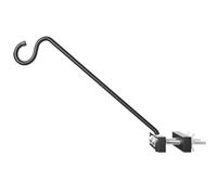 Heavy Duty Bird Feeder Pole, Outdoor Decor Hook, Weather-Resistant, Space-Saving Design, Plant & Bird Feeder Hanger, Railing Mount, Made of Solid Steel Material, 17.72in