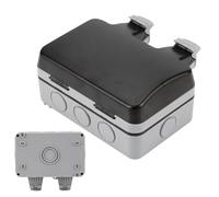 Heavy Duty Box, Weatherproof Junction Enclosure, 12x8x5 Inch Outlet Box with Lockable Cover, Reinforced ABS Housing, Power Supply Case with Sealed Design, Cable Management for Garden Garage