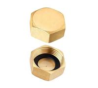 Heavy Duty Brass Threaded Plug 1/2Inch Internal Pipe Cap For Faucet Extensions Plumbing Connection And Leak Prevention Copper Internal Thread Plug Cap