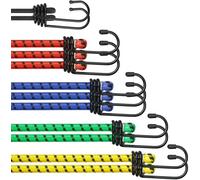 Heavy Duty Bungee Cords,12 Pieces,5 Sizes,4 Colours,Elastic Bungee Cords With Hooks,Bungee Cords For Furniture Protection,Outdoor Camping,Garden,Load Capacity: 35 Kg