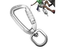 Heavy Duty Carabiner, Safety Locking Clip, Reliable with Swivel Feature, Durable Alloy Tension Buckle, Outdoor Hardware with Compact Style, Hanging Hook for Backpacking and Hiking