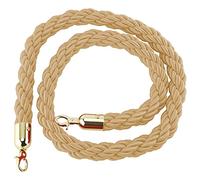Heavy-Duty Crowd Control Queue Line Barrier,Restaurants Wedding Hemp Twisted Stanchion Rope, for Hotel Celebration, 2 3 5 7 10 Ft Long(Champagne Gold,2.7m/9ft/106inch)