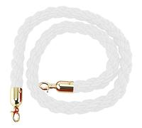 Heavy-Duty Crowd Control Queue Line Barrier,Restaurants Wedding Hemp Twisted Stanchion Rope, for Hotel Celebration, 2 3 5 7 10 Ft Long(White,1m/3.3ft/39inch)