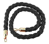 Heavy-Duty Crowd Control Queue Line Barrier,Restaurants Wedding Hemp Twisted Stanchion Rope, for Hotel Celebration, 2 3 5 7 10 Ft Long(Black,1.2m/4ft/47inch)