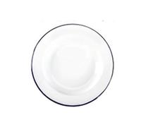 Heavy-duty Enamel Plate Vintage Household Round Dish Dining Room Breakfast Snack Saucer Seasoning Pour Fondue Et Barbecue