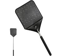 Heavy Duty Fly Killer - Long Handle Reinforced Real - Electric Retractable Racket with Metal Handle for Flying Insects in the Home