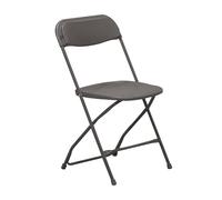 Heavy-Duty Folding Chair, Portable & Lightweight, 499lbs Capacity, Ideal for Indoor/Outdoor Use, Weddings, Parties, Restaurants, Meetings, Yards & Gardens (Grey)