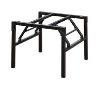 Heavy Duty Folding Table Legs for DIY Furniture Black Metal Legs for Coffee Tables & Desks Adjustable Height 75x75x50cm 29.5x29.5x19.7in Sturdy &