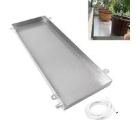 Heavy-Duty Galvanized Steel Drain Pan,Rust-Resistant HVAC Condensate Pan,With Hole Option, air Conditioner Washing Machine Flower Pots Garage Leak Prevention(100 * 70cm(39 * 28in))