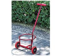 Heavy Duty Garbage Cans Transport Wagon Hand Truck & Bucket Cart with Large Wheels for Moving Trash Cans(Red,9 cm)
