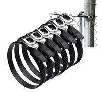 Heavy-Duty Grip Lock Straps, 12/20 inch Reusable Ratchet Zip Ties with Stainless Steel Buckle, Adjustable Connectable Tie-Down Straps for Fencing, Poles, Pipes, Roof Racks(6pc,20IN)