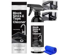 Heavy Duty Hard Water Stain Remover for Black Sink Tap,Spray nettoyant pour robinet d'évier,nettoyant inox cuisine,Nettoyant et polisseur pour robinets,pour les taches et les traces de doigts