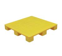 Heavy Duty HDPE Plastic Pallet, Non-Slip, Forklift Entry, Stackable, Weather Resistant for Warehouse Storage & Logistics Transport(Yellow,100x100cm/39x39in)