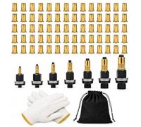 Heavy-Duty Head Rivet Nut Tool Kit, 7 Mandrels & 70 Threaded Rivet Nuts (M3-M12), Carbon Steel RivetNut Tool Head Set, for Automotive Repair, Sheet Metal, Pipes and Construction Projects (1 SET)