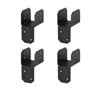 Heavy Duty Joist Brackets 4 Pack | Steel, 1.5in X 2in & 3in X 3.5in | Pergola Beam Connectors, Wood Frame Support | Metal Bracket for Gazebo, Arbor