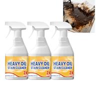 Heavy Duty Kitchen Degreaser Lot de 3 sprays de nettoyant multi-usages puissant pour four et barbecue, taches d'huile tenaces, graisse et saleté, dégraissant pour surfaces robustes, taches durables
