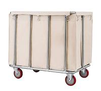 Heavy Duty Laundry Hamper Sorter Cart with 5 inch Wheels, Large Rolling Trolley for Commercial/Industrial/Salon/Hotel - 330Lbs Capacity,Brown-10 Tube(Beige-10 Tube)