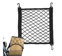 Heavy-Duty Motorcycle Cargo Net, Adjustable Thickened Storage Webbing, Versatile -Down with Hooks, Secure Elastic Net for Helmets and Camping Equipment, Accessory for Road Trips