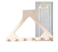 Heavy Duty No Drill Door Hooks - Space Saving Hook Organizer, Multi-Prong Towel Rack and Purse Holder, Anti-Scratch Metal Hanger for Home Office Apartment, Versatile Door Hook for Closet Bedroom