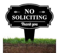 Heavy-Duty No Soliciting Sign - Weather-Resistant Aluminum Yard
