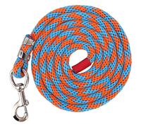 Heavy Duty Nylon Horse Lead Rope | 8.2ft Reinforced with Alloy Snap Hook for Horses/Livestock/Large Pets | 1.5cm Thick Strong - Chew Design & Secure Training Control (Blue Orange)