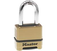 Heavy Duty Outdoor Combination Lock, Brass Finish, 1.5"" Shackle