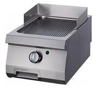 Heavy Duty Plaque de Gril Chrome Rainuré Simple Prof. 70 cm Gaz Maxima Blanc