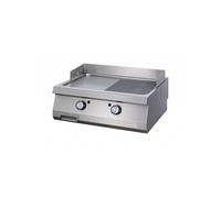 Heavy Duty Plaque de Gril Demi Rainuré Chromé Double Prof. 70 cm
