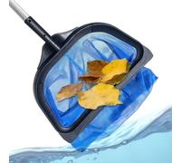 Heavy Duty Pool Skimmer Net - Cleaner Strainer Basket, Deep Mesh Leaf Rake