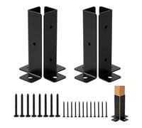 Heavy Duty Post - Agrafes de poste - Kit de base pour points de fixation | Support de base de clôture haute performance | Poteaux revêtus par pulvérisation pour poteaux, mains courantes et balustrades