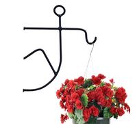 Heavy Duty Pot Hanger - Iron Plant Hook, 10.12 Inches Pot Support Frame with Weight Bearing Use, Outdoor Protection, Strong Mounting Design, Garden Holder for Home Balcony Patio Porch Yard Fence