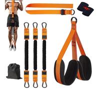 Heavy-Duty Pull up Workout Band, Adjustable Weight/Size Pull Up Assistance Bands, Resistance Bands for Bar Workout Assistance with Fabric Feet/Knee Rest, for Home Gym (Orange,240lbs)