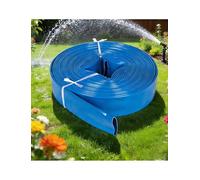Heavy Duty PVC Lay Flat Hose, High Pressure Reinforced Water Discharge Pipe, Irrigation Hose for Farm Garden Agriculture Construction(Blue,ID 1.2 inch- 20m)