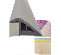 Heavy Duty PVC Transition Moldings for Floor Edge, Tile to Carpet Reducer, Door Way Threshold, Easy Peel and Stick Installation(Grey,1.2-1.5cm 45.9ft)