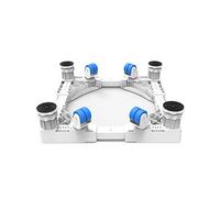 Heavy Duty RéFrigéRateur Chariot Socle pour RéFrigéRateur à Double Porte Support De Laveuse De Base RéGlable 52-72cm SèChe Linge Stent 4 Doubles Roues AntidéRapant Chariot Charge 500 Kg