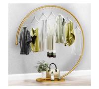 Heavy Duty Round Clothing Rack With Hooks, Commercial Grade Metal Garment Rack With Stable Base For Hanging Clothes C-Style Rack For Boutiques And Clothing Displays ( Color : Gold , Size : 36 hook/170