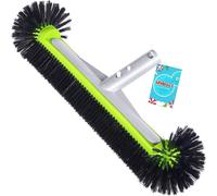 Heavy Duty Round Pool Brush for Wall and Tile with Reinforced Aluminum Back,Premium Brush with Strong Bristles