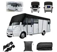 Heavy Duty RV Roof Cover-210D Oxford Cloth, 2026 New RV Roof Covers for Winter, Air Skirts for RV Skirting, for Class A/B/C Motorhomes Popup & Truck Campers (Black,21ft*10ft)