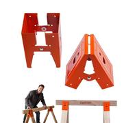Heavy-Duty Sawhorse Bracket with Down Clamp Steel Support Heavy Duty Saw Horses Brackets with Anti-Slip Gripping Teeth for DIY Construction Tools for Carpenter Contractors Capacity