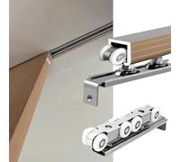 Heavy Duty Sliding Door Roller Thickened Wearproof Silent Pulley for Home Cabinet Wardrobe Sliding Door (Length 170 cm,Champagne)
