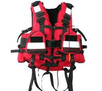 Heavy Duty Swimming Vest for Adults, High Buoyancy Breathable Safety Floatation Vest for Rescue Flood Prevention Rapids Rafting Kayaking Water Sports Activities Gear Men Women(Red,XL/XXL)