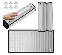 Heavy Duty Thermal Window Blocker, Opaque Aluminum Foil Insulation Reflector Pad, Reusable Blackout Sun Shade Cover for Attic Dormer and Daytime Sleepers(Black Edge,24" W x 84" H)